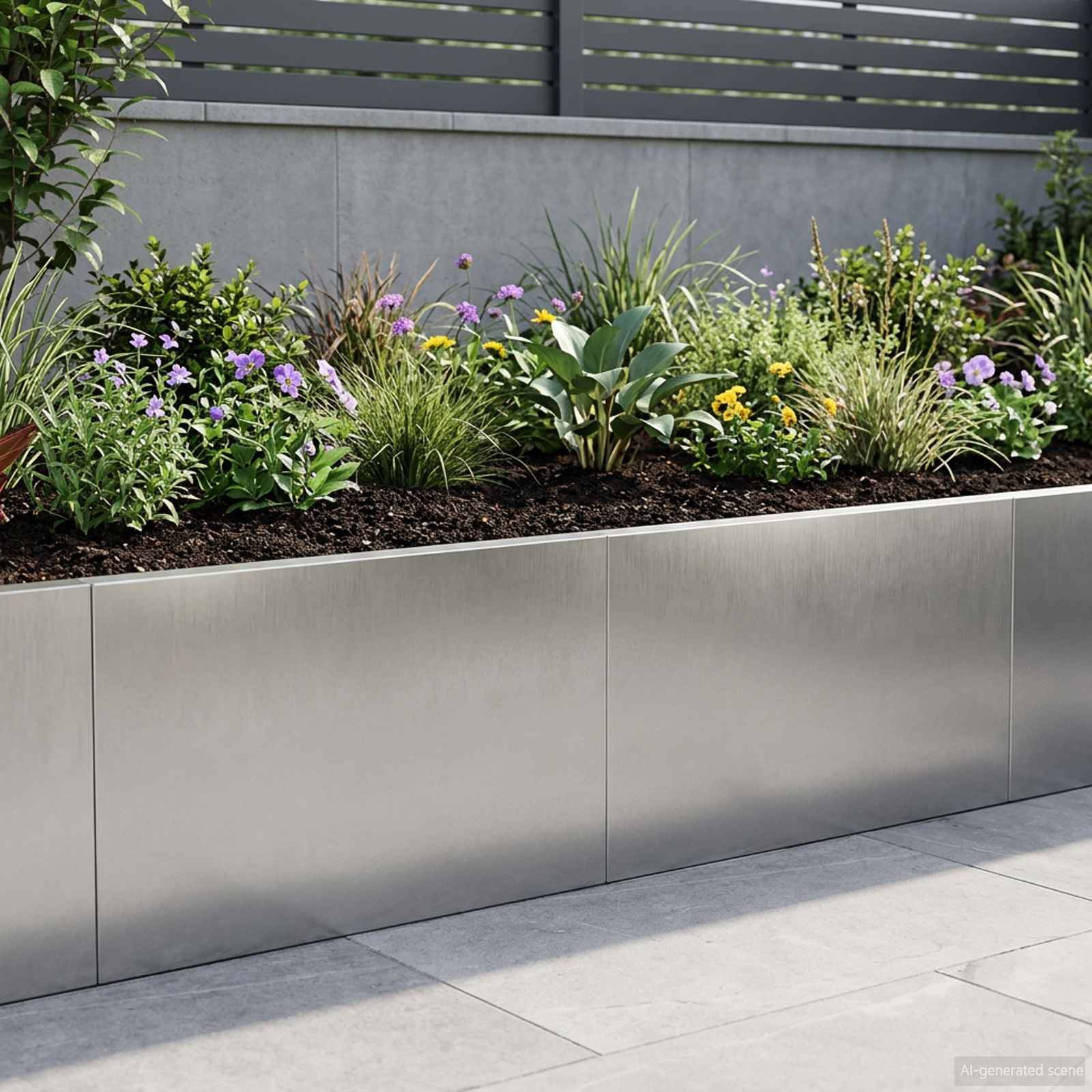 vidaXL Stützmauer 2 stk. 60 x 12 x 40 cm Edelstahl Silber