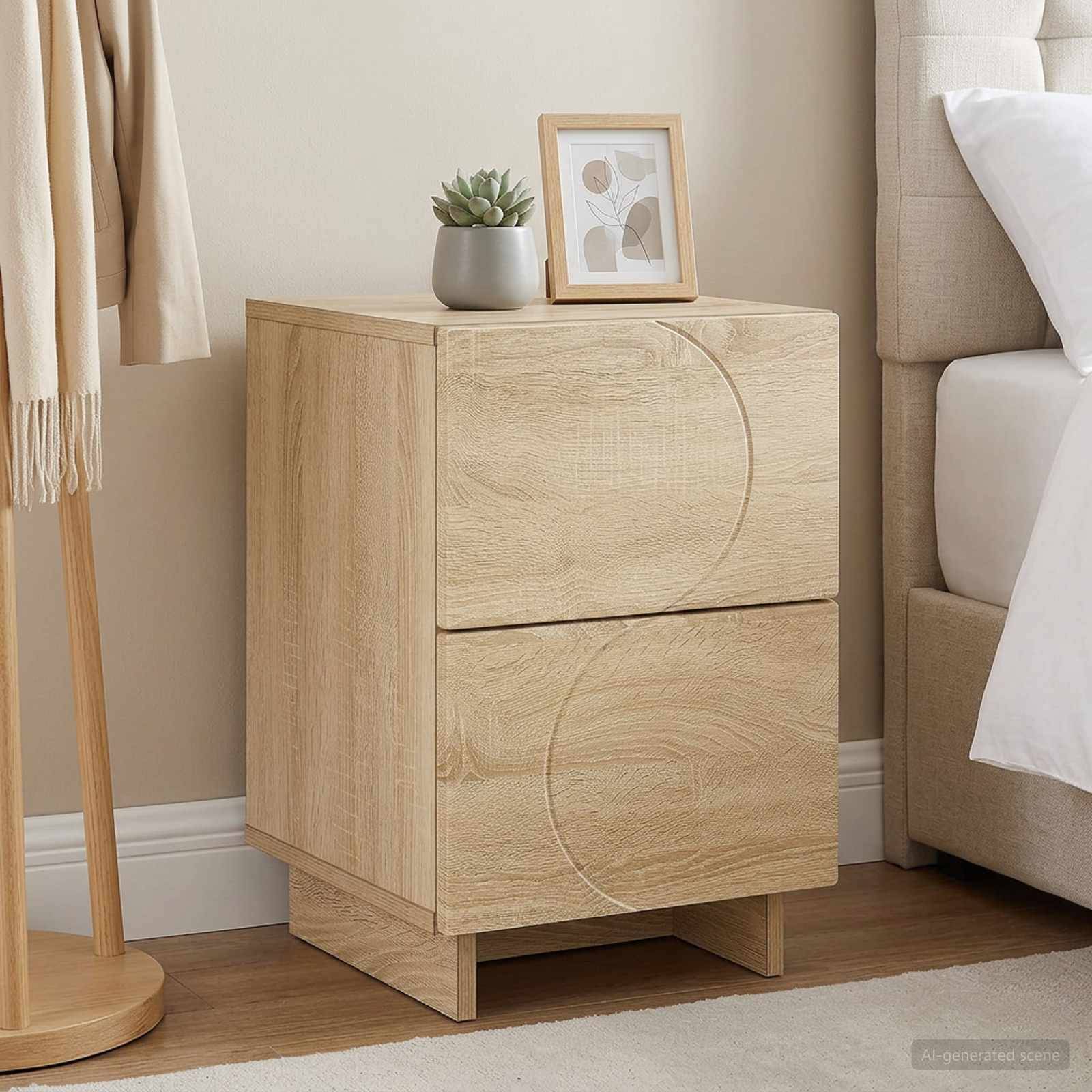 vidaXL Nachttisch Sonoma-Eiche 33,5 x 34,5 x 50 cm Holzwerkstoff
