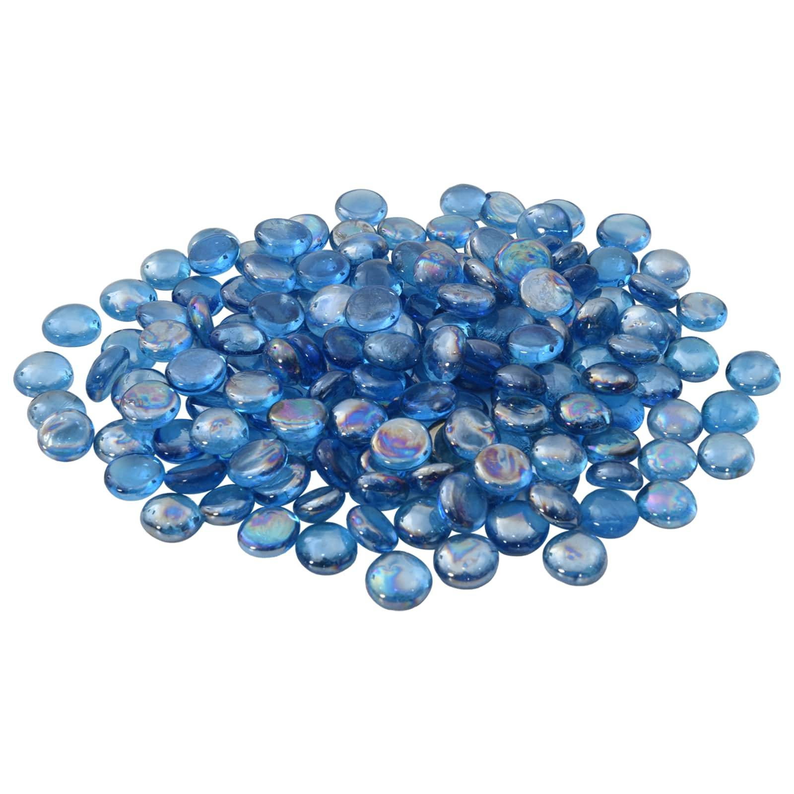 vidaXL Glasnugget 17-19 mm Helles Kobaltblau Glas