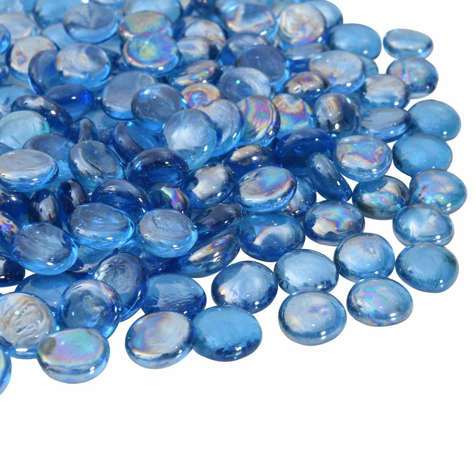 vidaXL Glasnugget 17-19 mm Helles Kobaltblau Glas