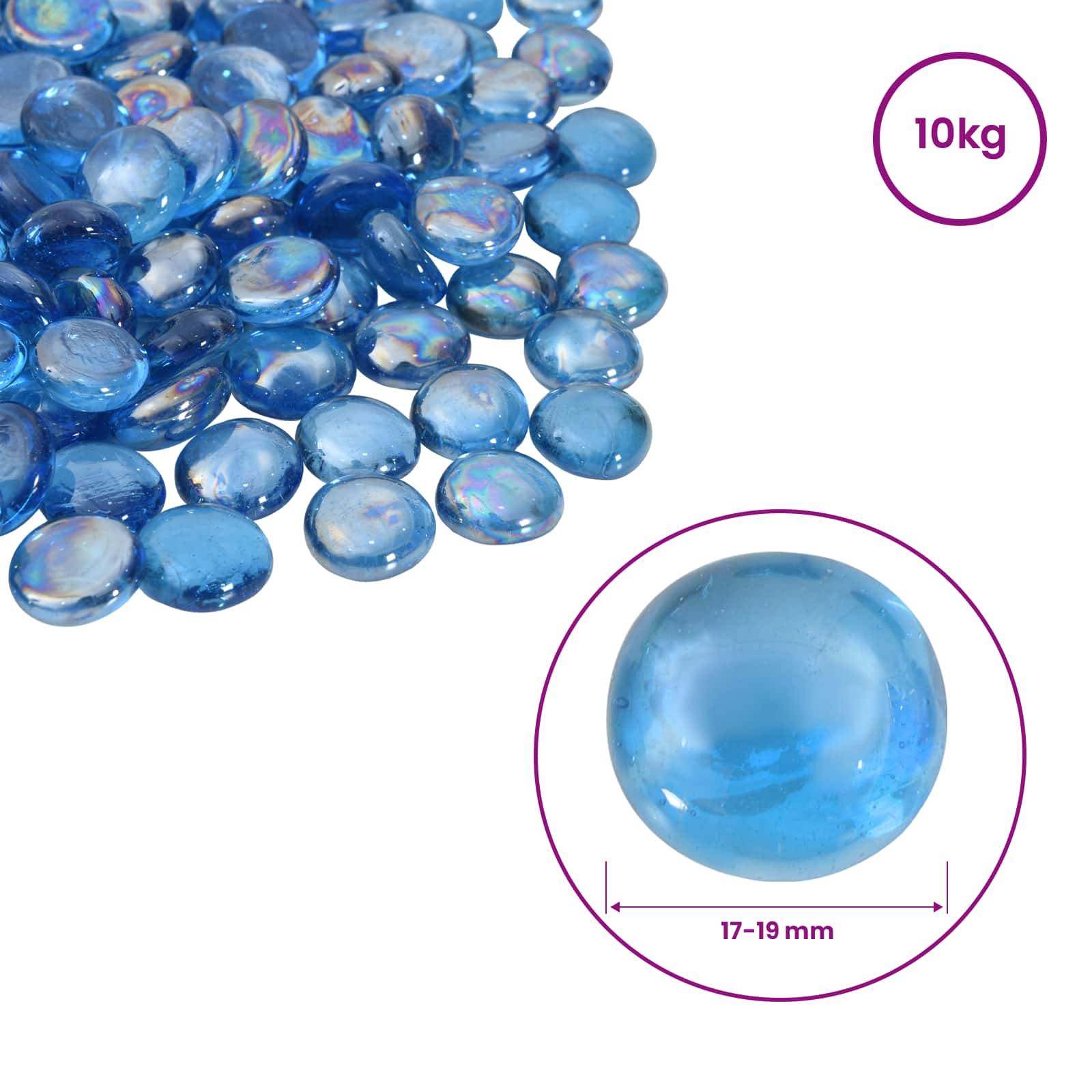 vidaXL Glasnugget 17-19 mm Helles Kobaltblau Glas