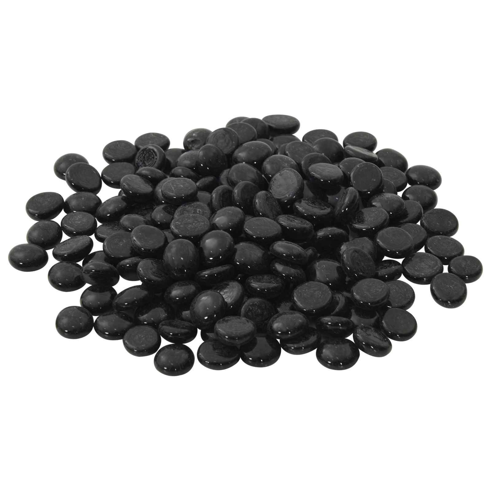 vidaXL Glasnugget 17-19 mm Schwarz Glas