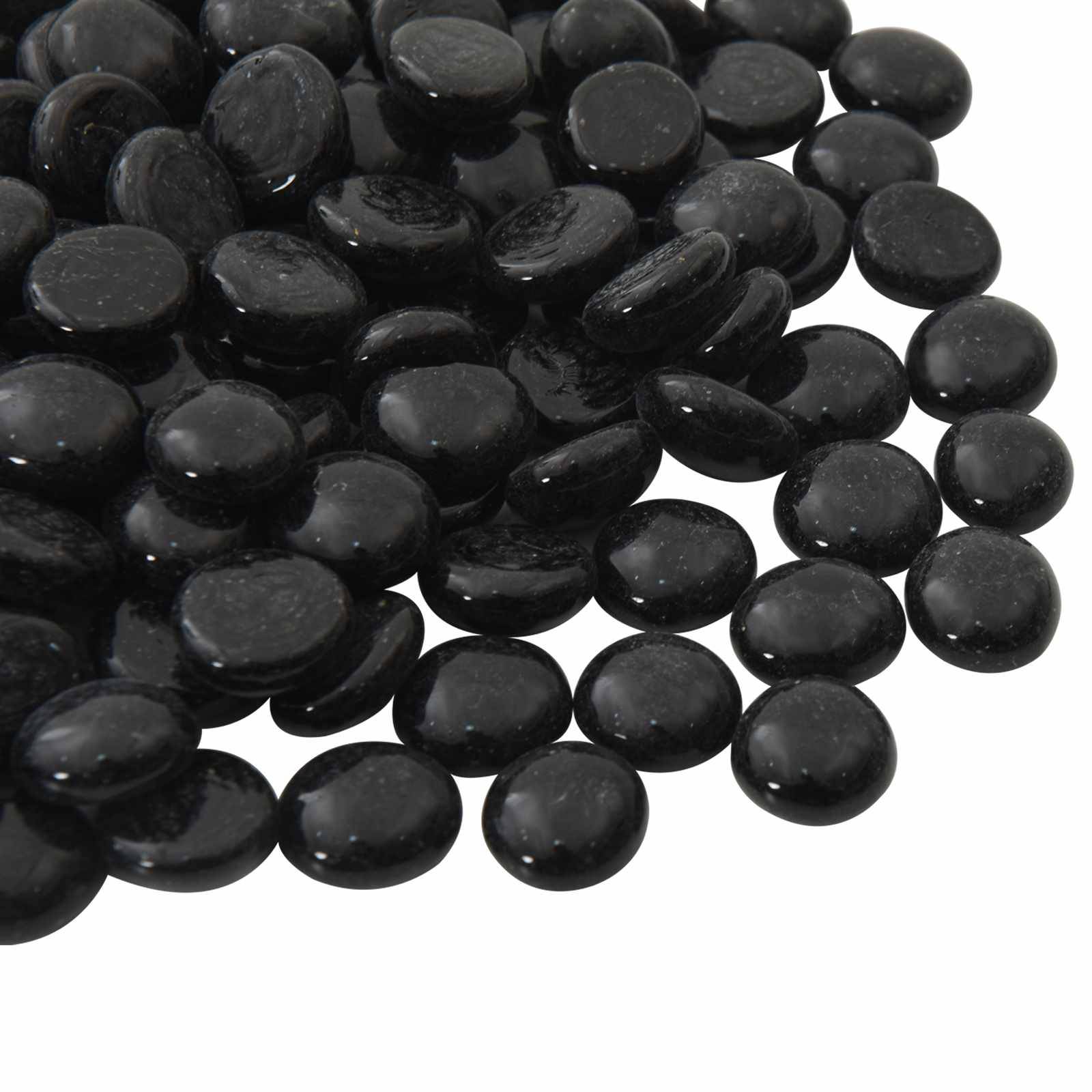 vidaXL Glasnugget 17-19 mm Schwarz Glas