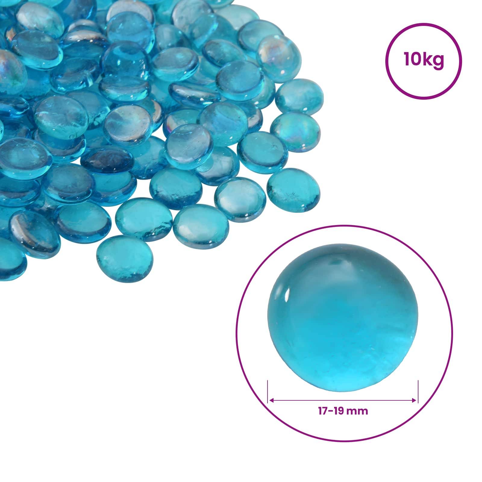 vidaXL Glasnugget 17-19 mm Aqua Blau Glas