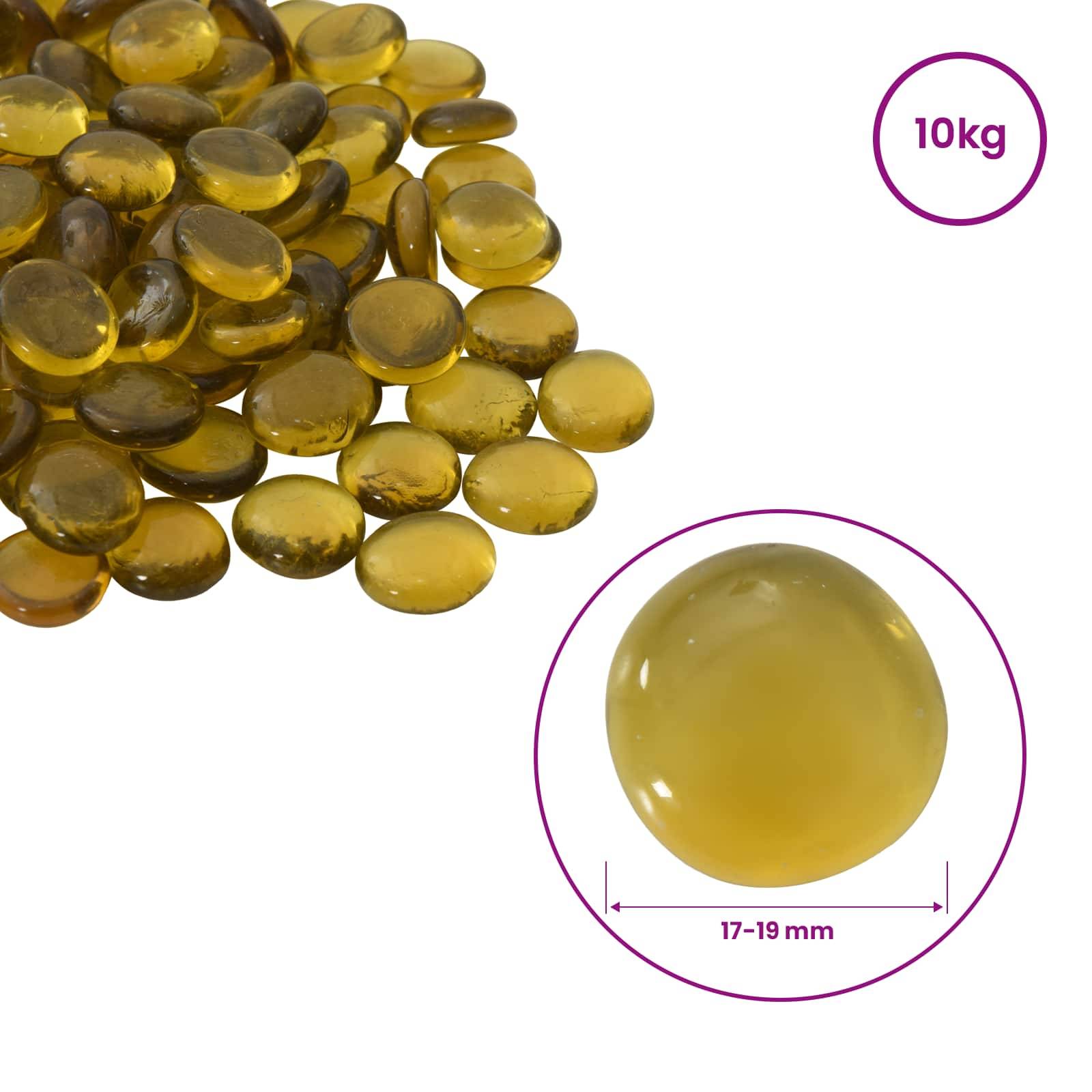 vidaXL Glasnugget 17-19 mm Gelb Glas