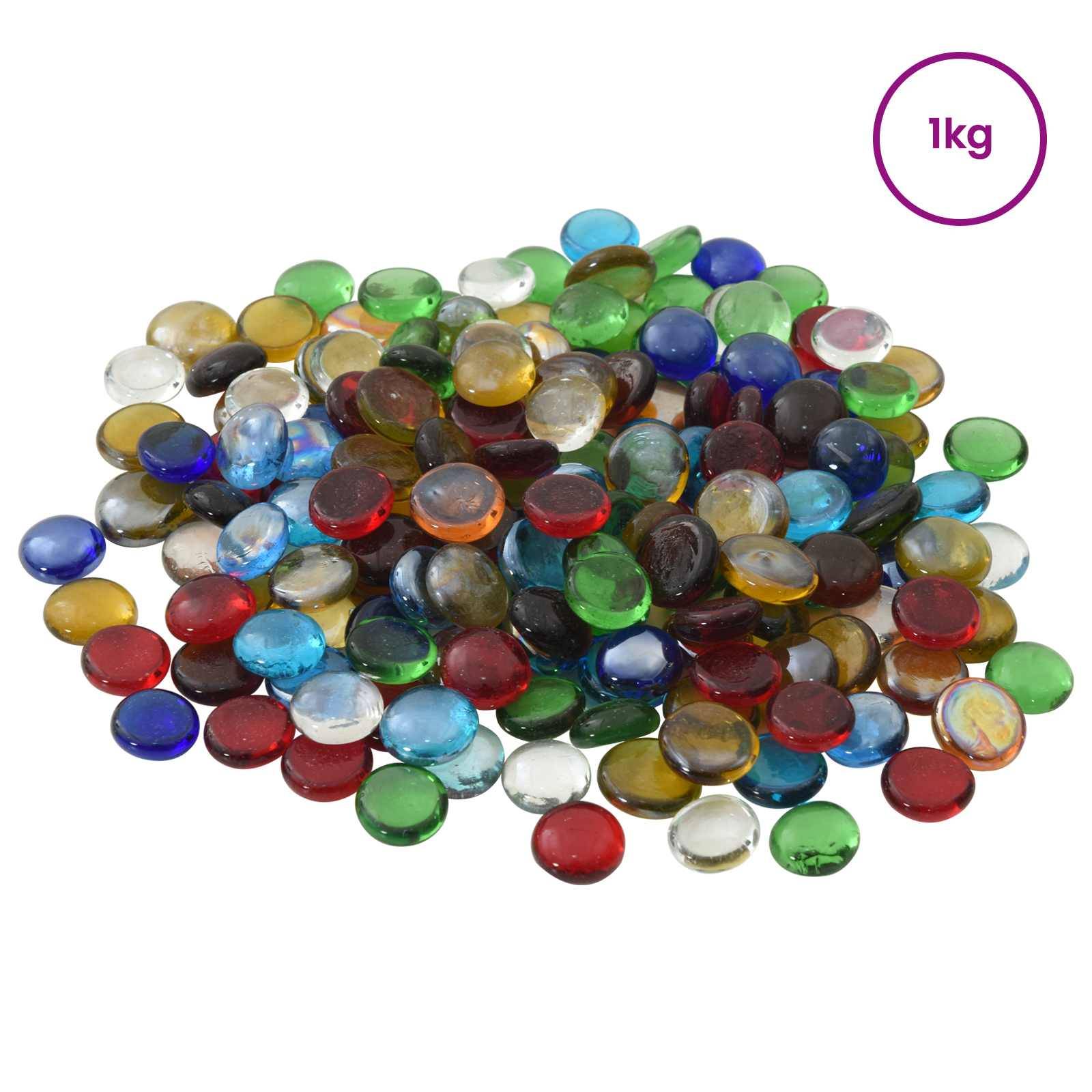 vidaXL Glasnugget 17-19 mm Mehrfarbig Glas