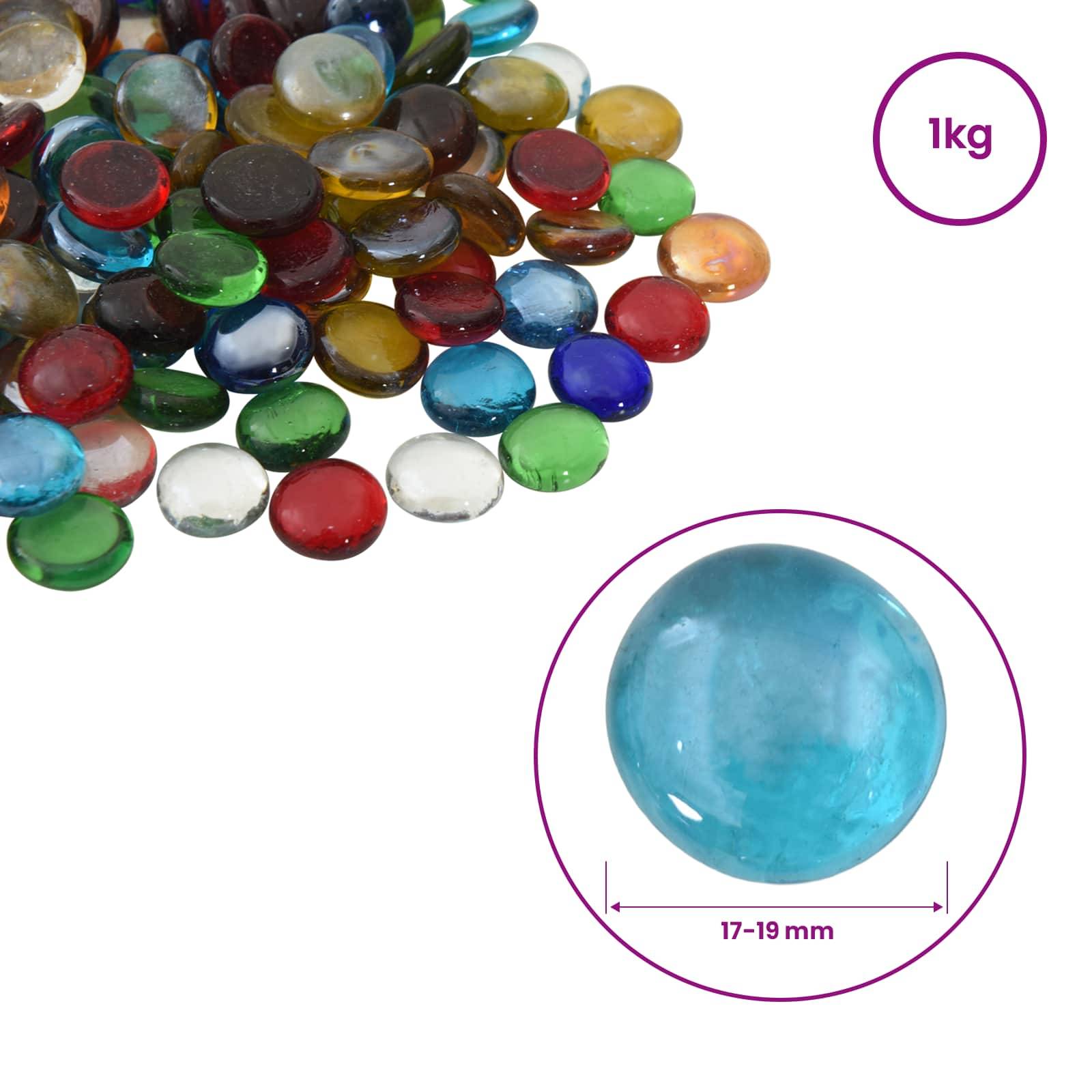vidaXL Glasnugget 17-19 mm Mehrfarbig Glas