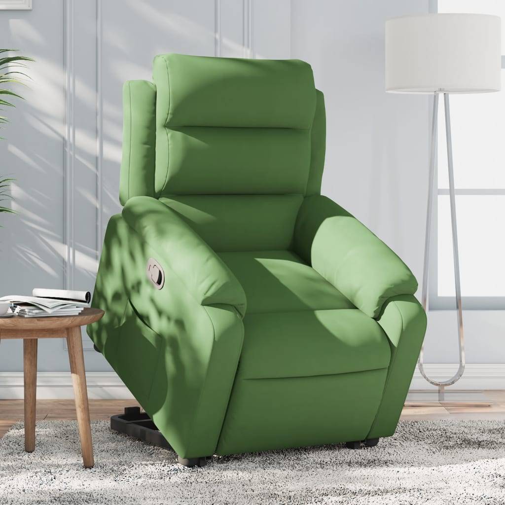 vidaXL Relaxsessel mit Aufstehhilfe Hellgrün Samt