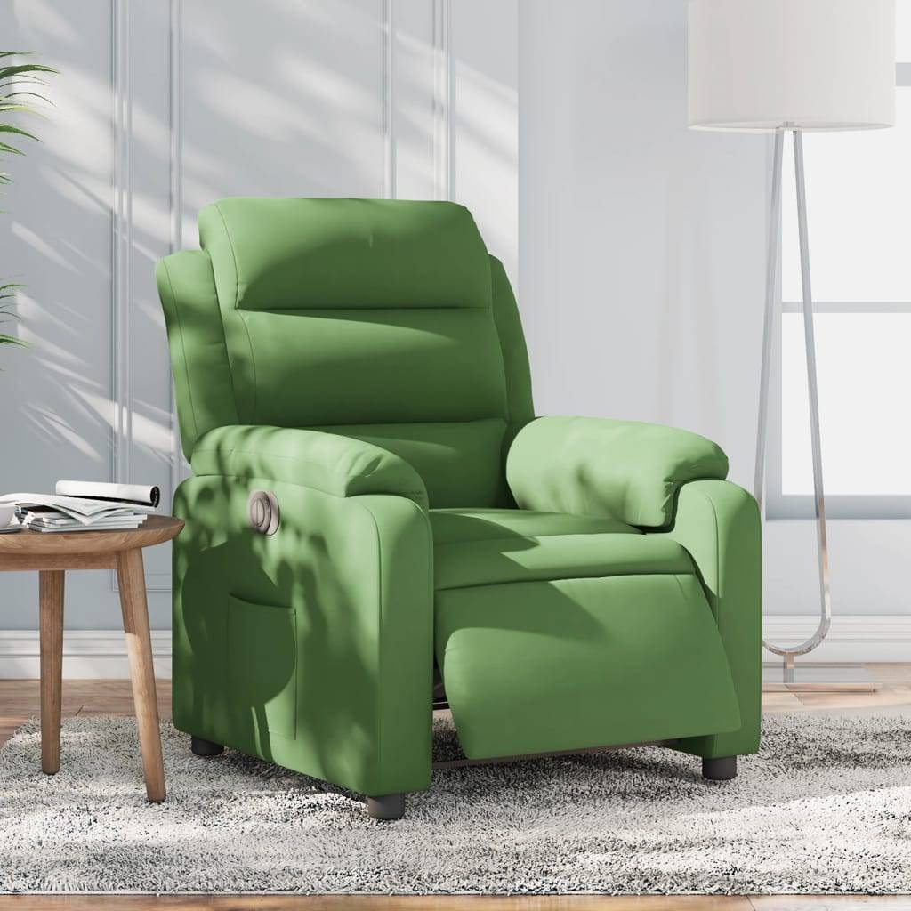 vidaXL Relaxsessel Elektrisch Hellgrün Samt
