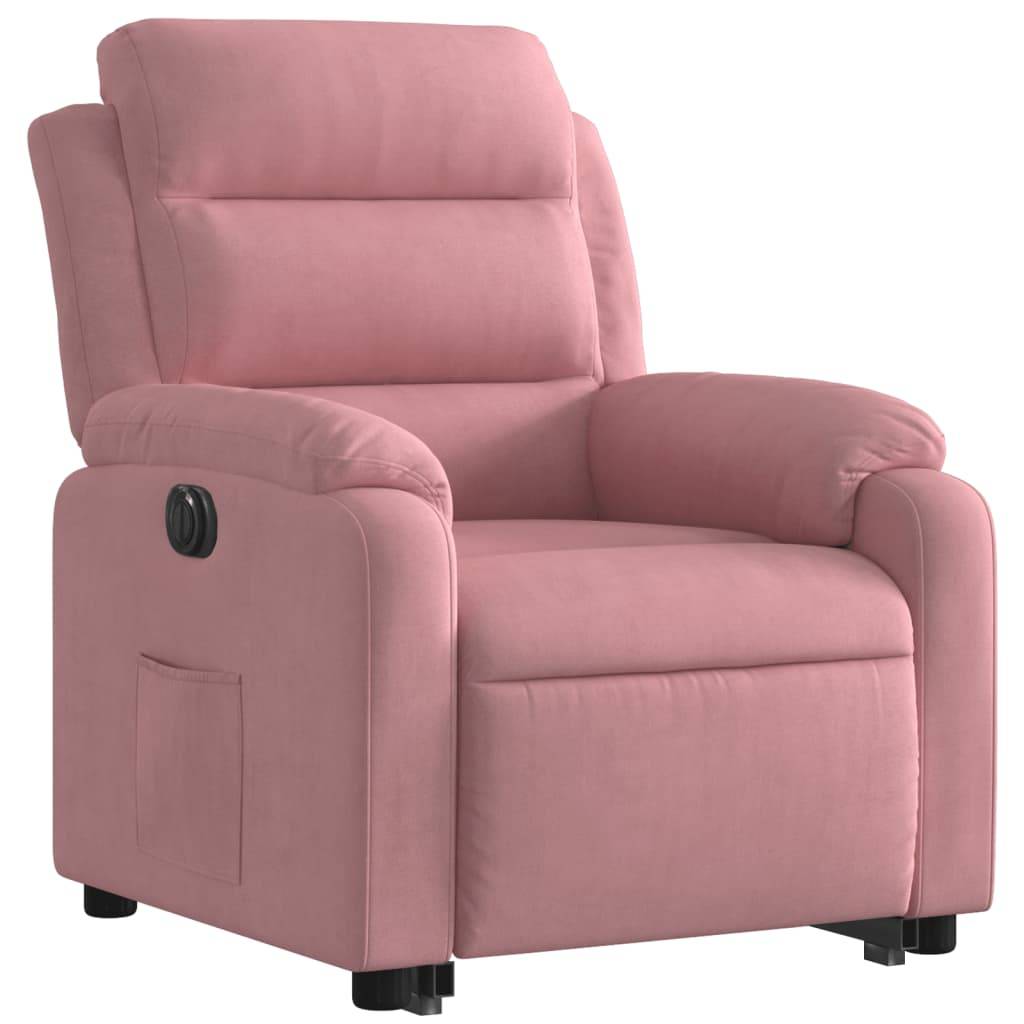 vidaXL Relaxsessel mit Aufstehhilfe Elektrisch Rosa Samt