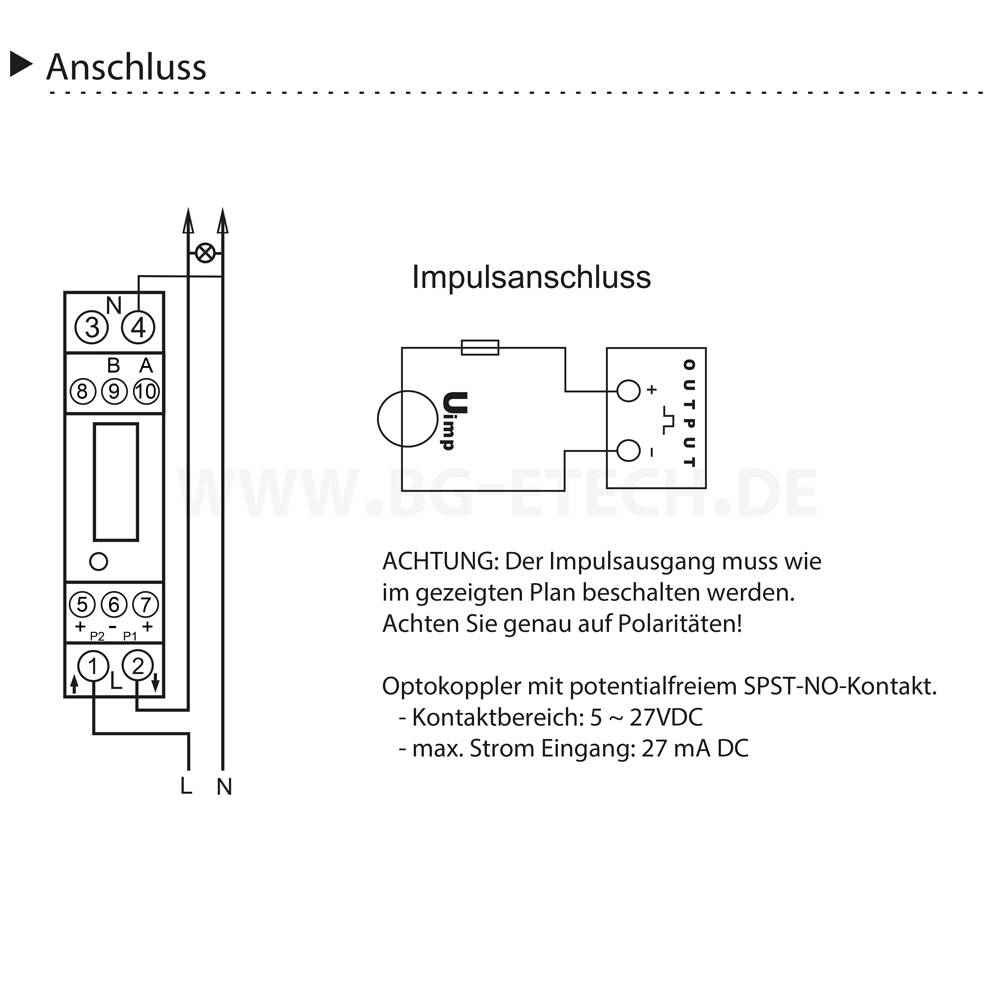 EASTRON SDM120-MB - Wechselstromzähler 1TE 45A Modbus S0 RS485 M25