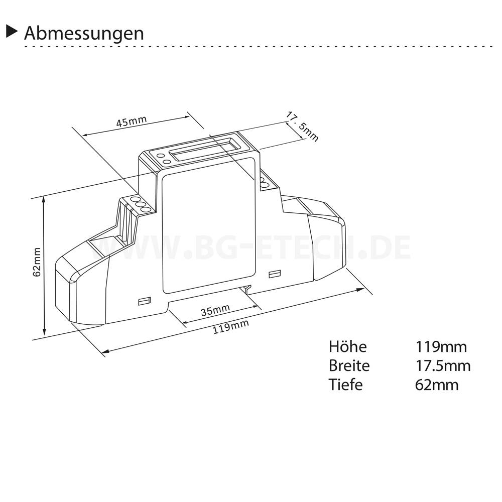 EASTRON SDM120-MB - Wechselstromzähler 1TE 45A Modbus S0 RS485 M25