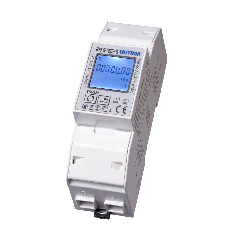 EASTRON SDM230-Modbus - Wechselstromzähler Import/Export 2TE 100A S0 RS485 M25