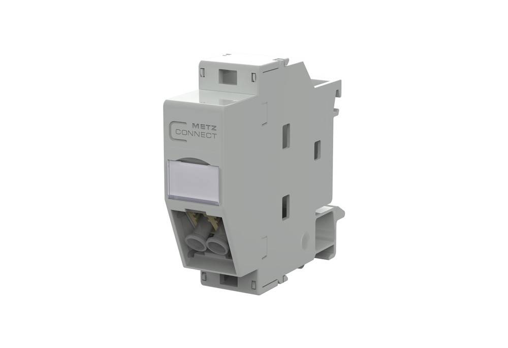 Graues Elektrosteckmodul mit der Bezeichnung 