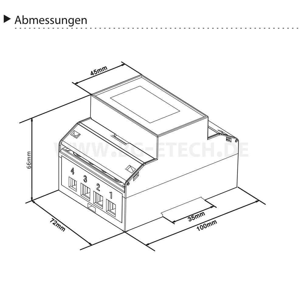 EASTRON SDM630-M M26 - Drehstromzähler Import/Export 4TE 100A S0 RS485