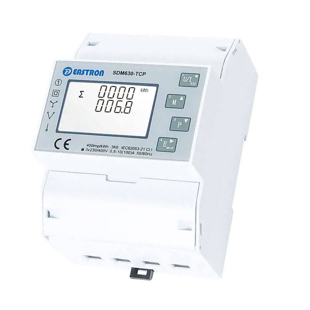EASTRON SDM630-TCP M26 - Drehstromzähler Import/Export 4TE 65A LAN Modbus