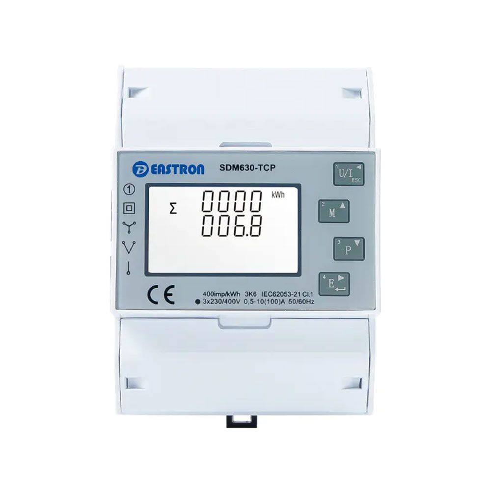 EASTRON SDM630-TCP M26 - Drehstromzähler Import/Export 4TE 65A LAN Modbus