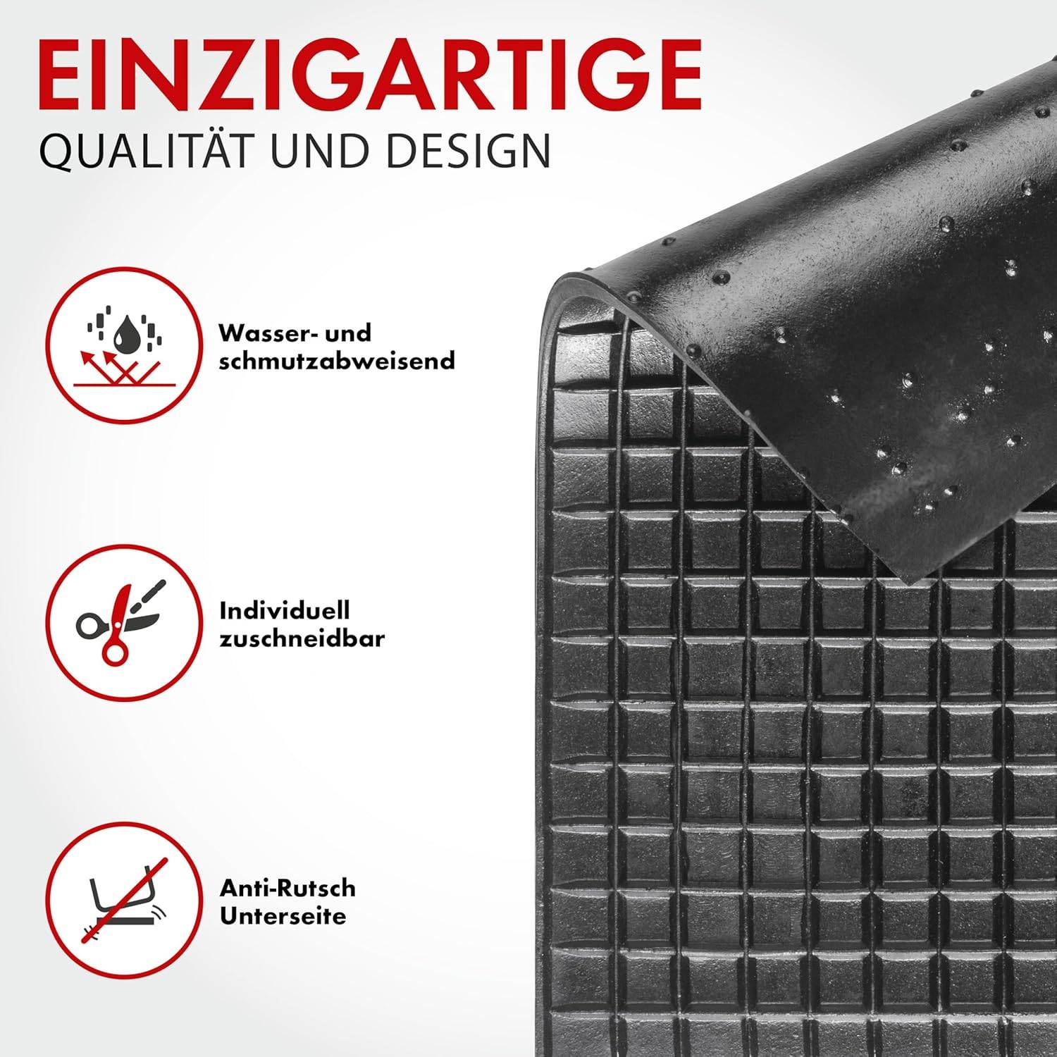 Gummimatte Rechteck 50x70cm Antirutsch