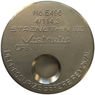 VICTAULIC Endkappe StrengThin ST100, 168,3x33,7mm, exzentrische Bohrung, Edelstahl CF8, Edelstahl, 1 Stk.