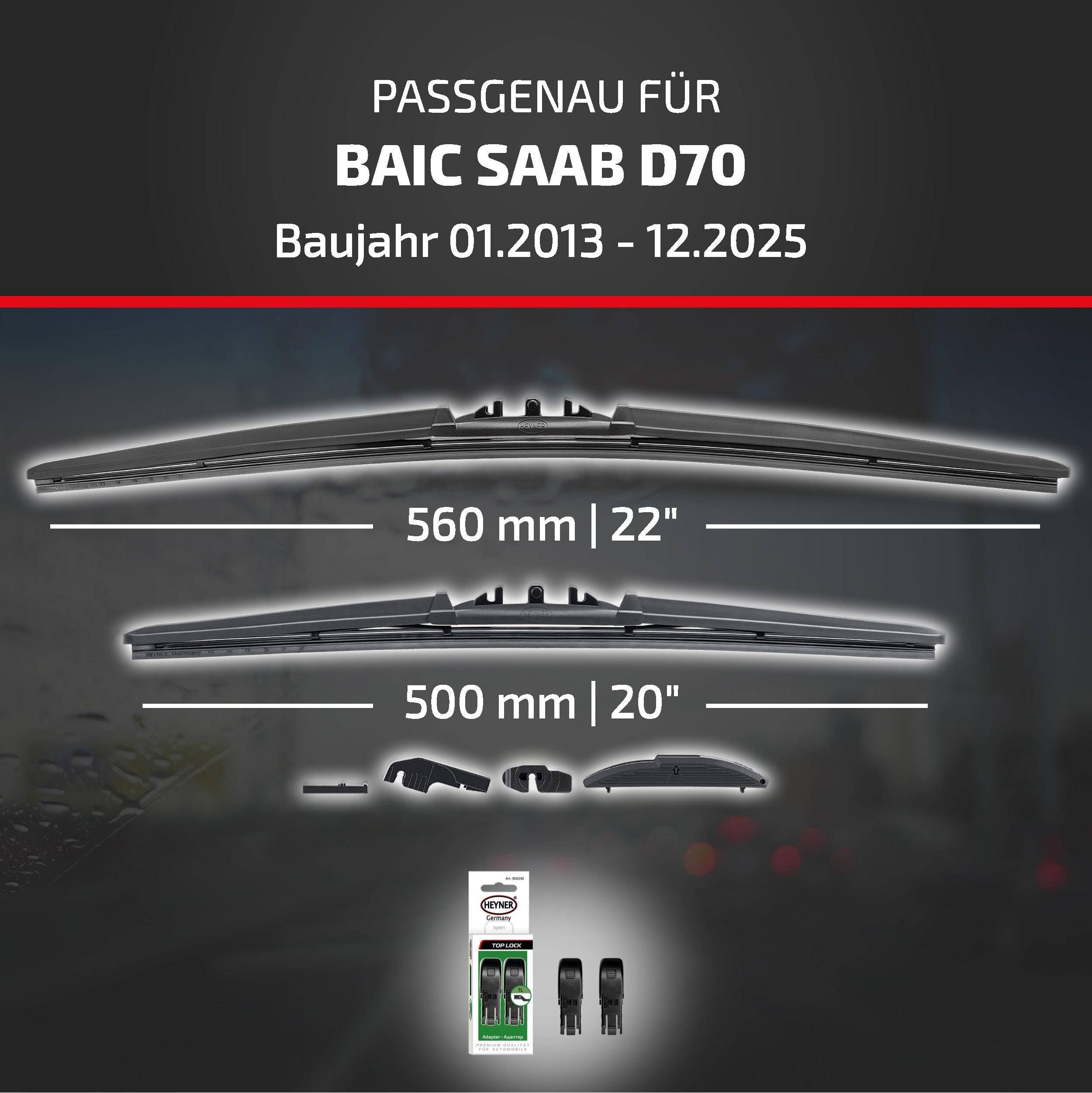 HEYNER® Scheibenwischer für BAIC SAAB D70