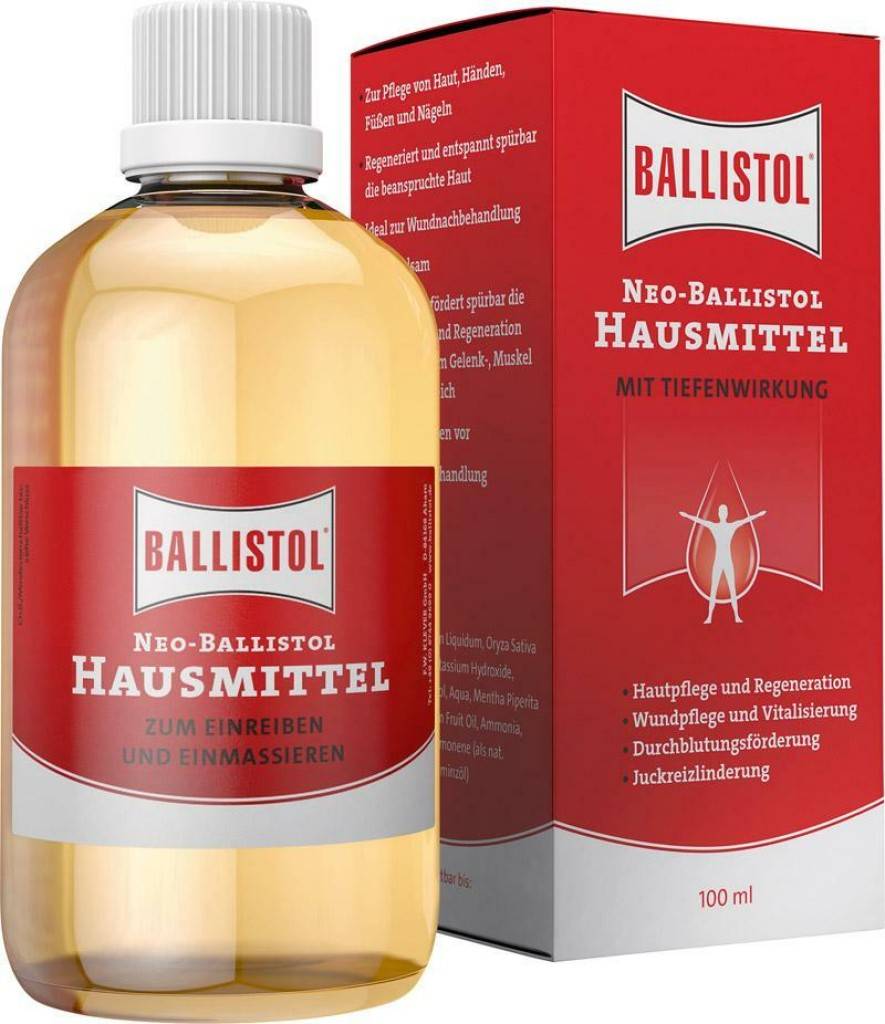 Neo-Ballistol Hausmittel Regeneriert und entspannt beanspruchte Haut Ideal zur Wundnachbehandlung Zur Pflege von Haut, Händen, Füßen und N