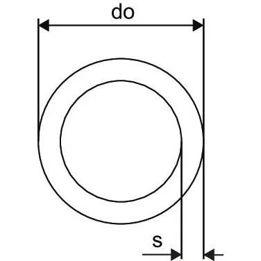 Technisches Diagramm einer Spiralfeder oder Schleife aus Draht, das den Außendurchmesser „do