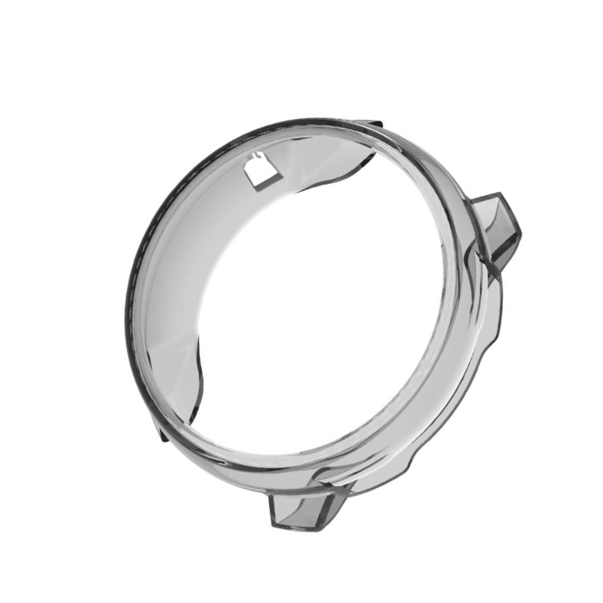 Halbummanteltes TPU-Schutzgehäuse kompatibel mit SUUNTO Nautic – Halb-Deckel-Design, Kratz- und Stoßschutz, klare Anzeige Black