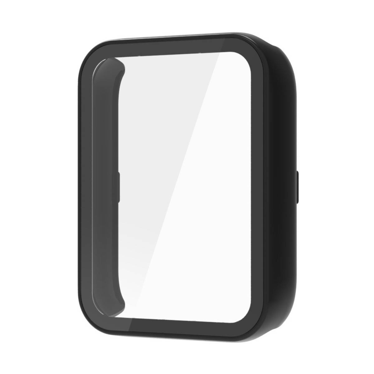 Integrierte Schutzhülle mit gehärtetem Glas, kompatibel mit Xiaomi Mi Band 10 Pro — PC+gehärtetes Glas Vollschutz, schlankes Design Black