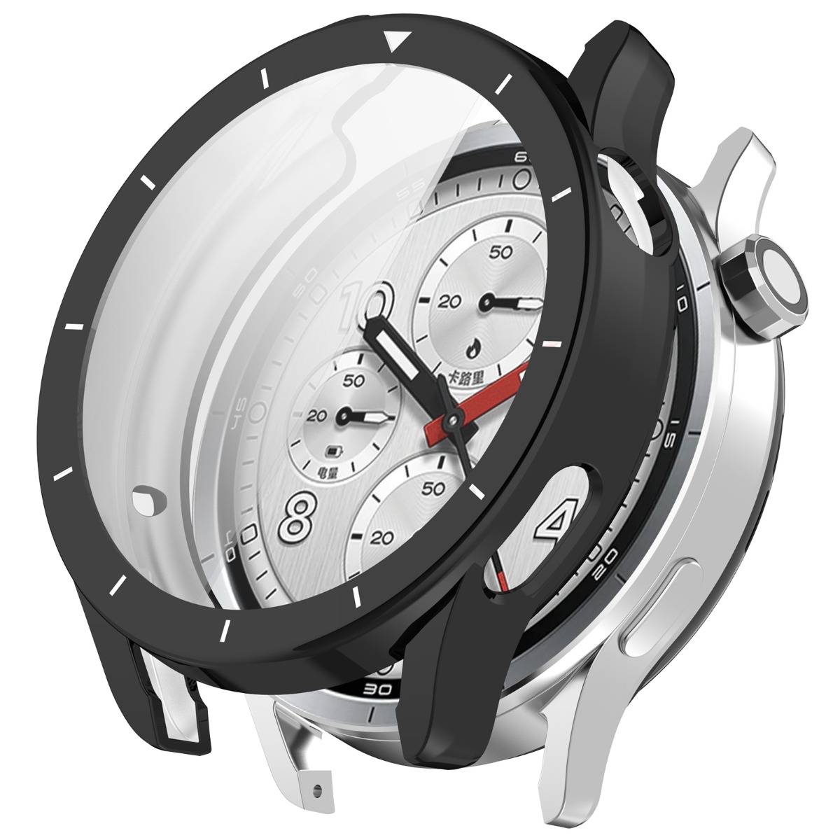 Schutzhülle kompatibel mit Xiaomi Watch S5 — TPU Full-Cover Soft Case mit Vollschutz und schlankem Design Black