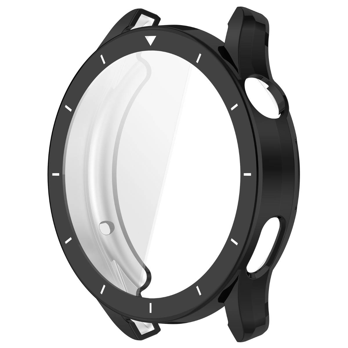 Schutzhülle kompatibel mit Xiaomi Watch S5 — TPU Full-Cover Soft Case mit Vollschutz und schlankem Design Black