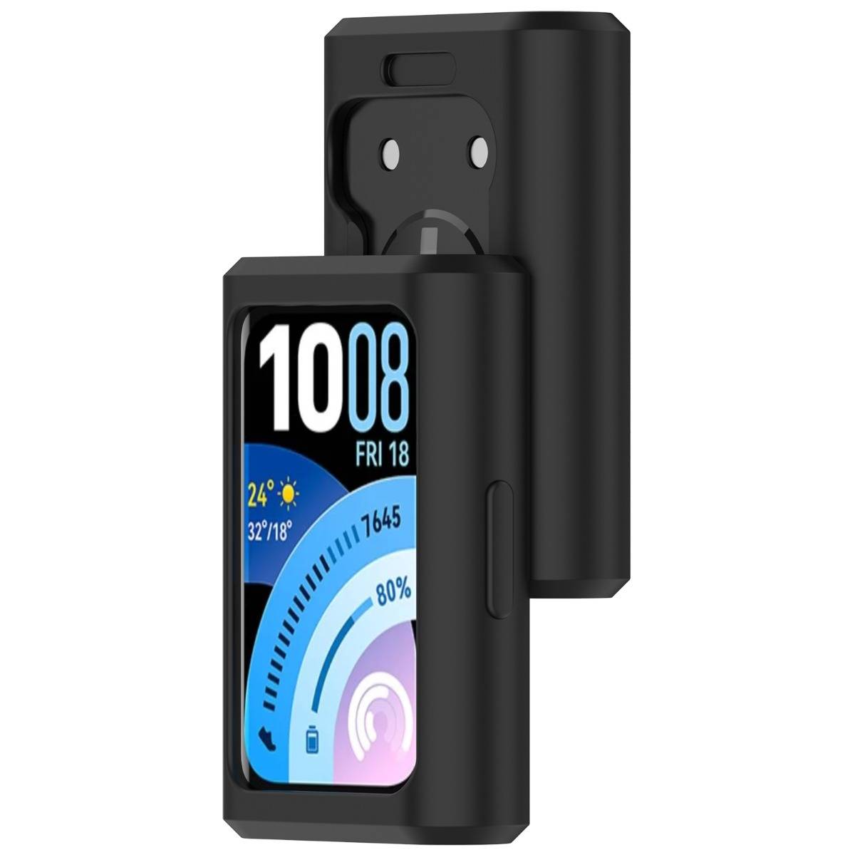 Silikon-Schutzhülle kompatibel mit Huawei Band 11 Pro - Weich Hautfreundlich Stoßfest Kratzschutz Black