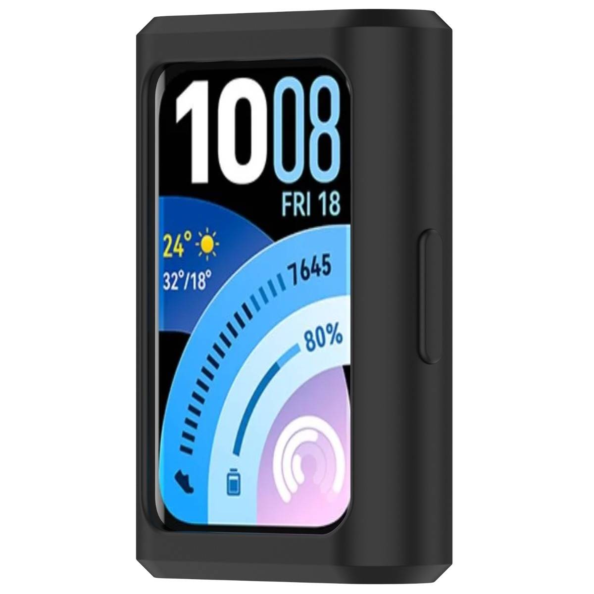 Silikon-Schutzhülle kompatibel mit Huawei Band 11 Pro - Weich Hautfreundlich Stoßfest Kratzschutz Black