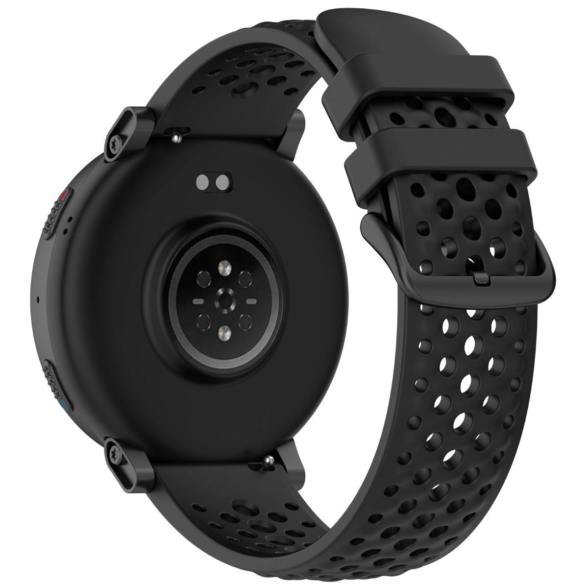 22mm Silikon-Uhrenarmband kompatibel mit Amazfit Active Max, Oppo Watch X3, OnePlus Watch4, Huawei Watch GT Runner2 Black