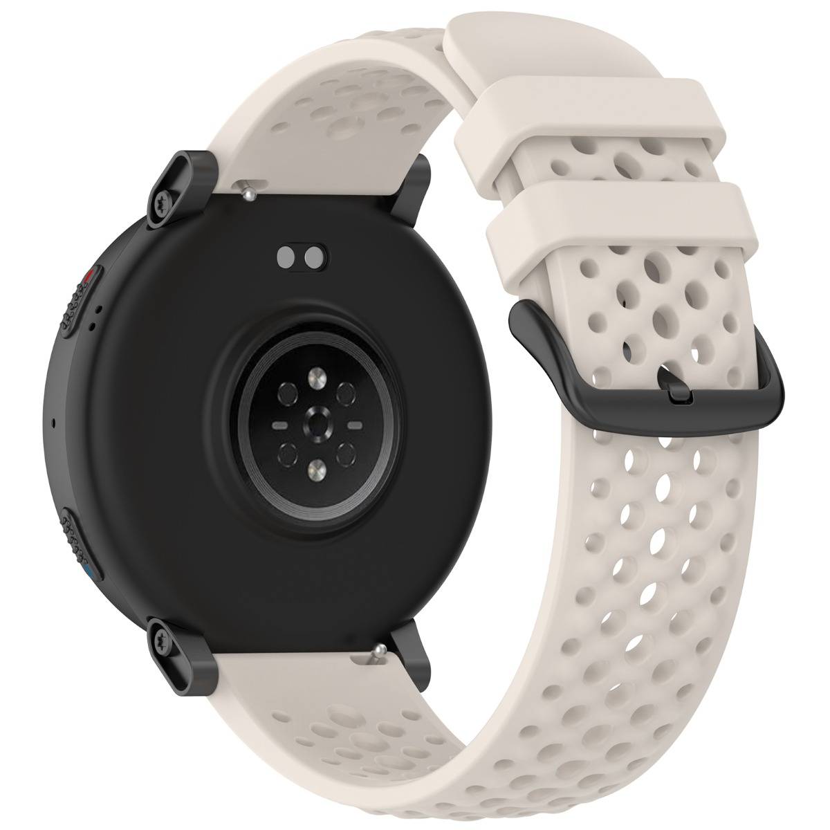 22mm Silikon-Uhrenarmband kompatibel mit Amazfit Active Max, Oppo Watch X3, OnePlus Watch4, Huawei Watch GT Runner2 Beige