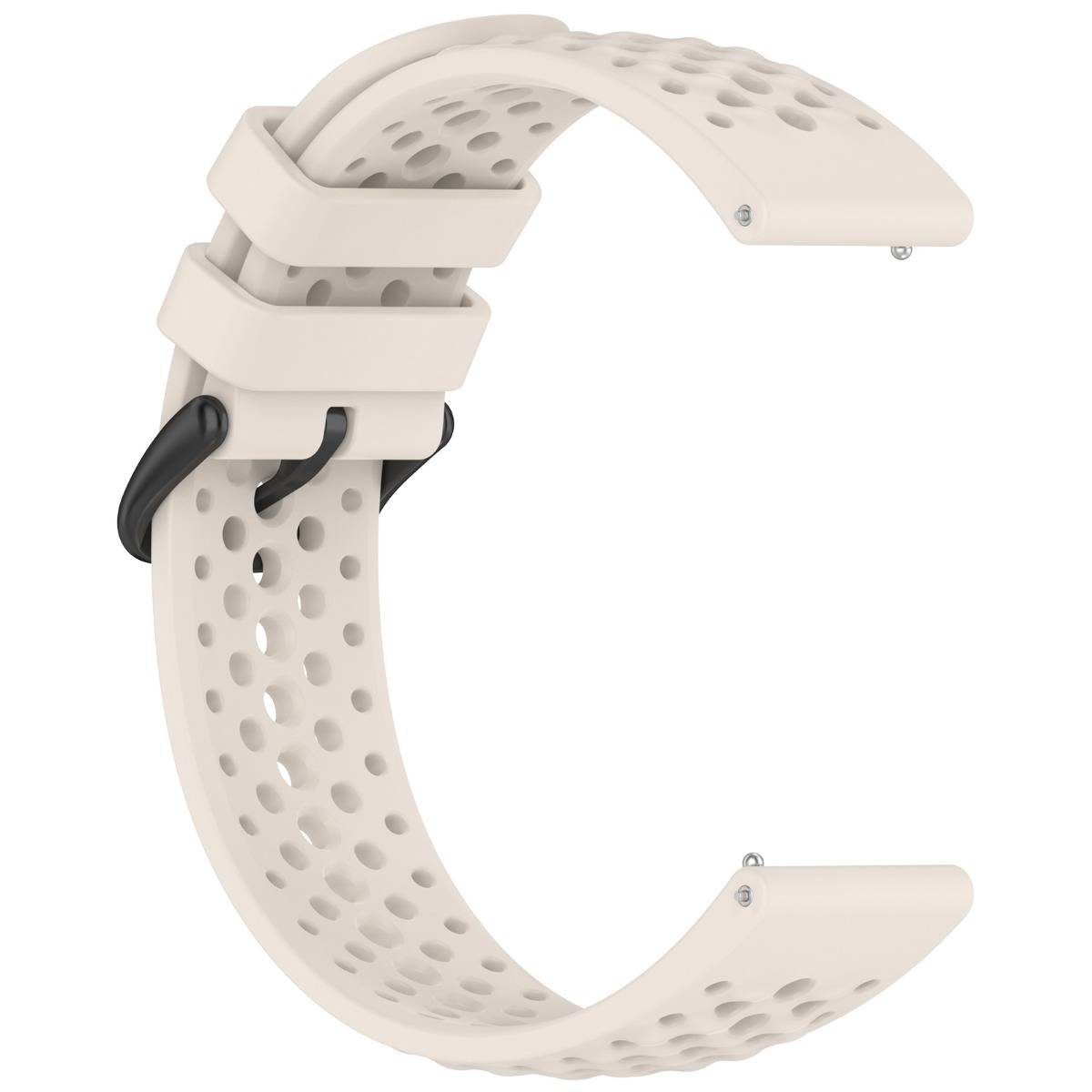 22mm Silikon-Uhrenarmband kompatibel mit Amazfit Active Max, Oppo Watch X3, OnePlus Watch4, Huawei Watch GT Runner2 Beige