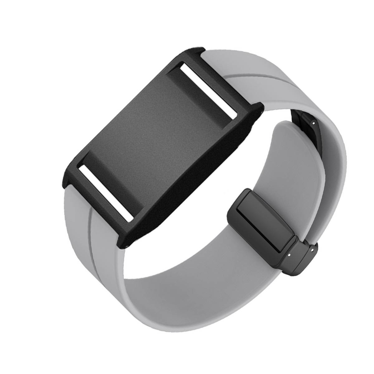 Silikon-Ersatzband mit faltbarem Magnetverschluss kompatibel mit Polar Loop – Mehrere Farben, 24cm x 2cm Gray