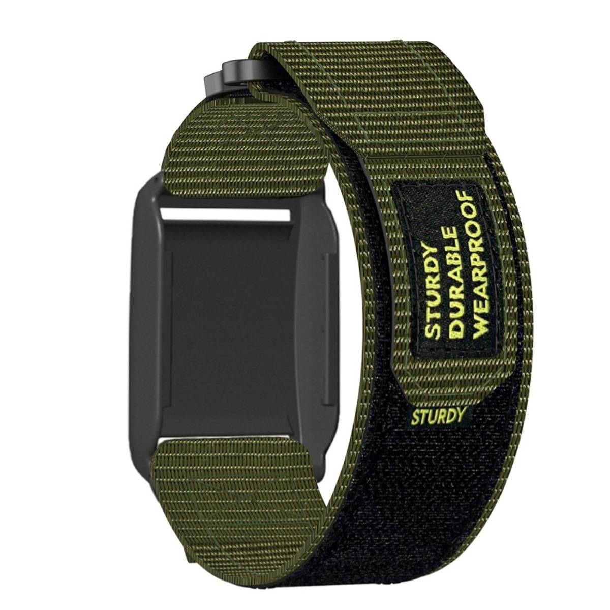 Nylon Ersatzband kompatibel mit Boneng, kompatibel mit Polar Loop Armband – Klettverschluss Outdoor 21cm x 3cm Green