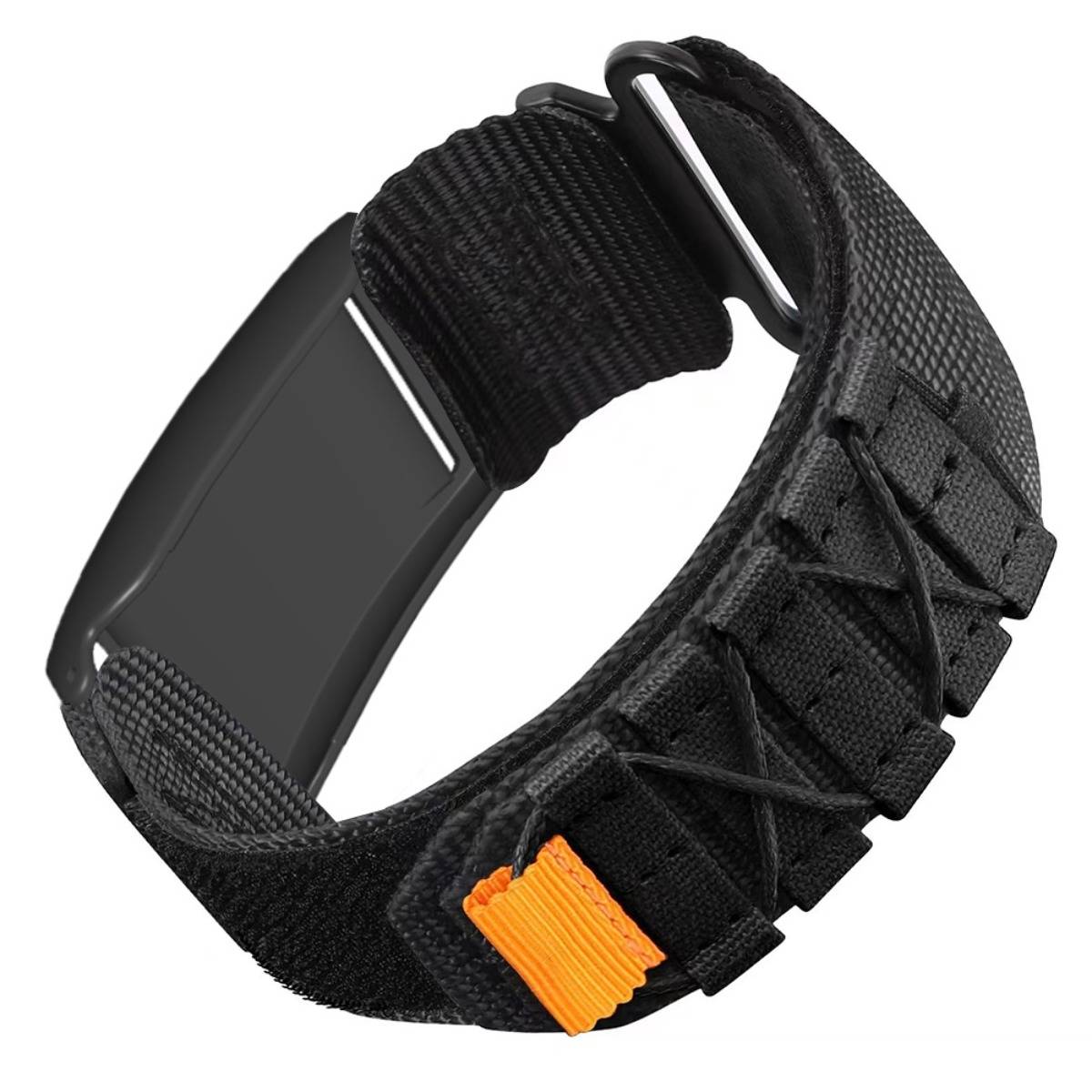 Schwarzes Nylon-Ersatzarmband kompatibel mit Polar Loop Fitnessband - Bequemer, hochwertiger Sitz