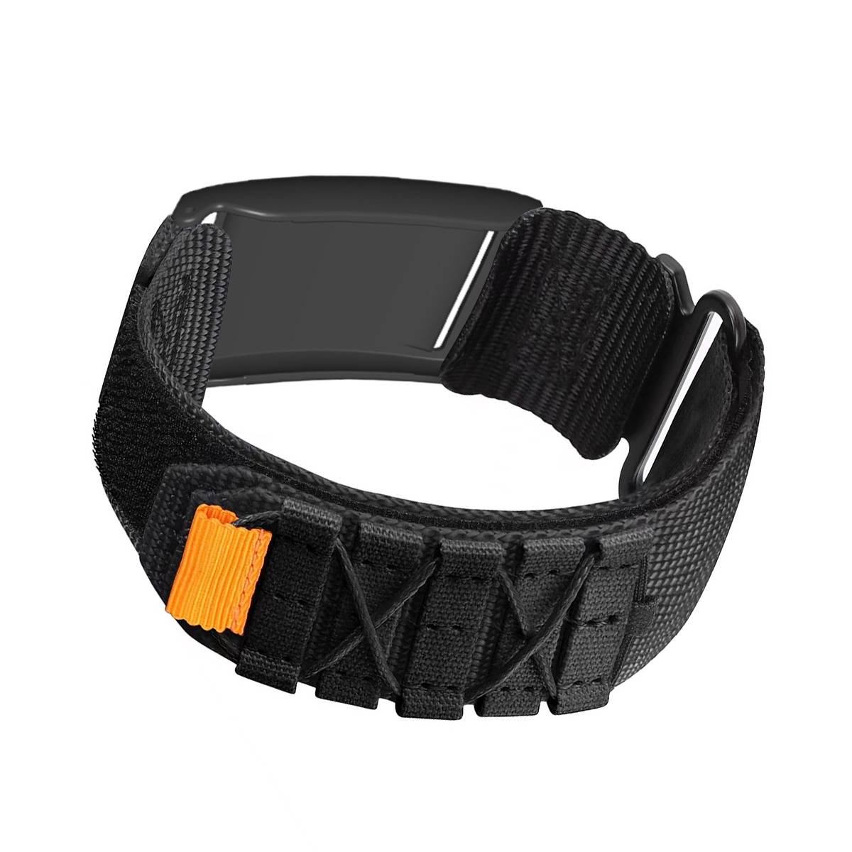 Schwarzes Nylon-Ersatzarmband kompatibel mit Polar Loop Fitnessband - Bequemer, hochwertiger Sitz