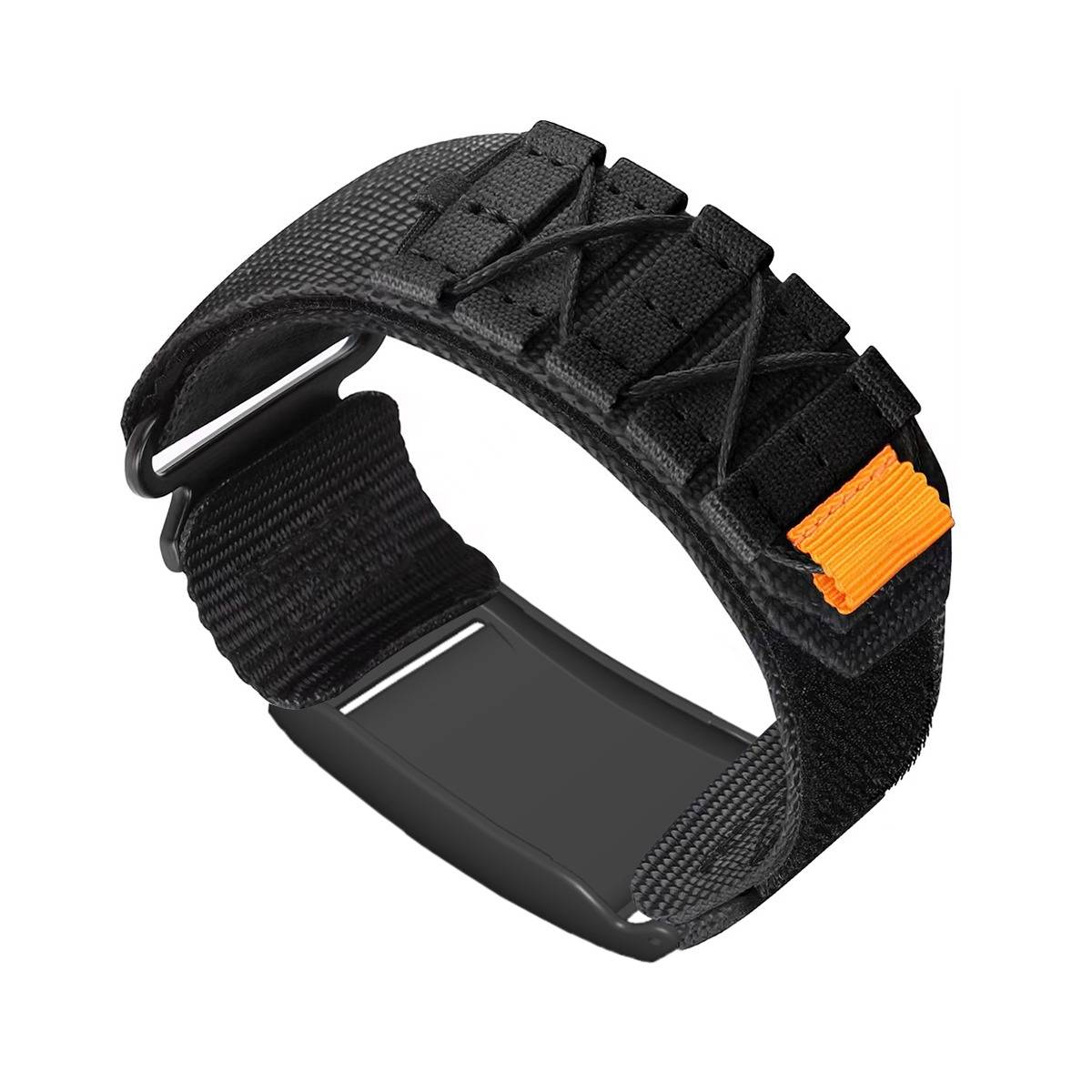 Schwarzes Nylon-Ersatzarmband kompatibel mit Polar Loop Fitnessband - Bequemer, hochwertiger Sitz