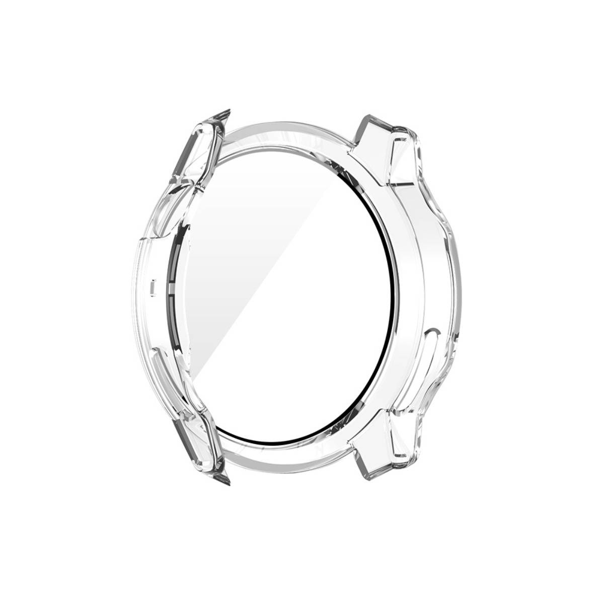 PC-Schutzhülle mit gehärteter Glasfolie kompatibel mit COROS Pace 4 - Klarer Full-Body Schutz Transparent