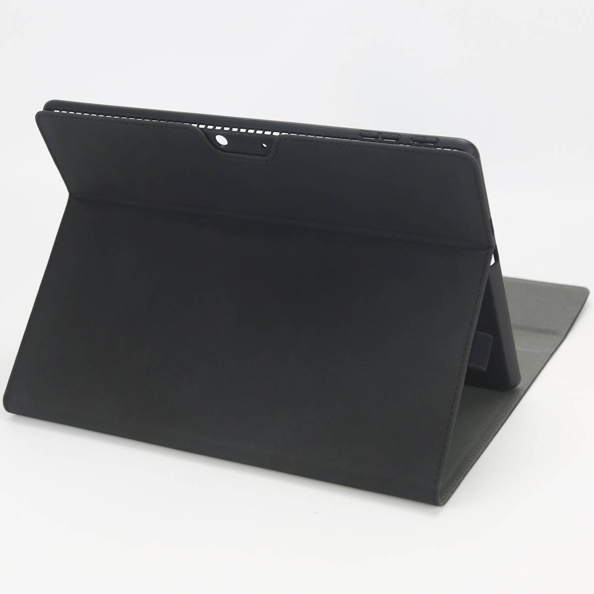 Lammleder- und Mikrofaser-Stand-Folio-Hülle mit Power-Pouch für Surface Pro 10, kompatibel mit Microsoft Surface Pro 10 (TPU Softshell)