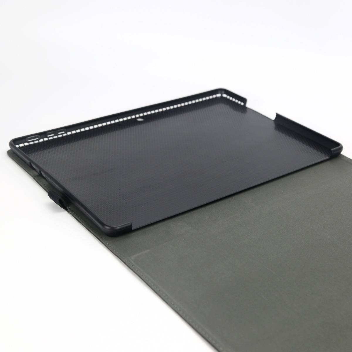 Lammleder- und Mikrofaser-Stand-Folio-Hülle mit Power-Pouch für Surface Pro 10, kompatibel mit Microsoft Surface Pro 10 (TPU Softshell)