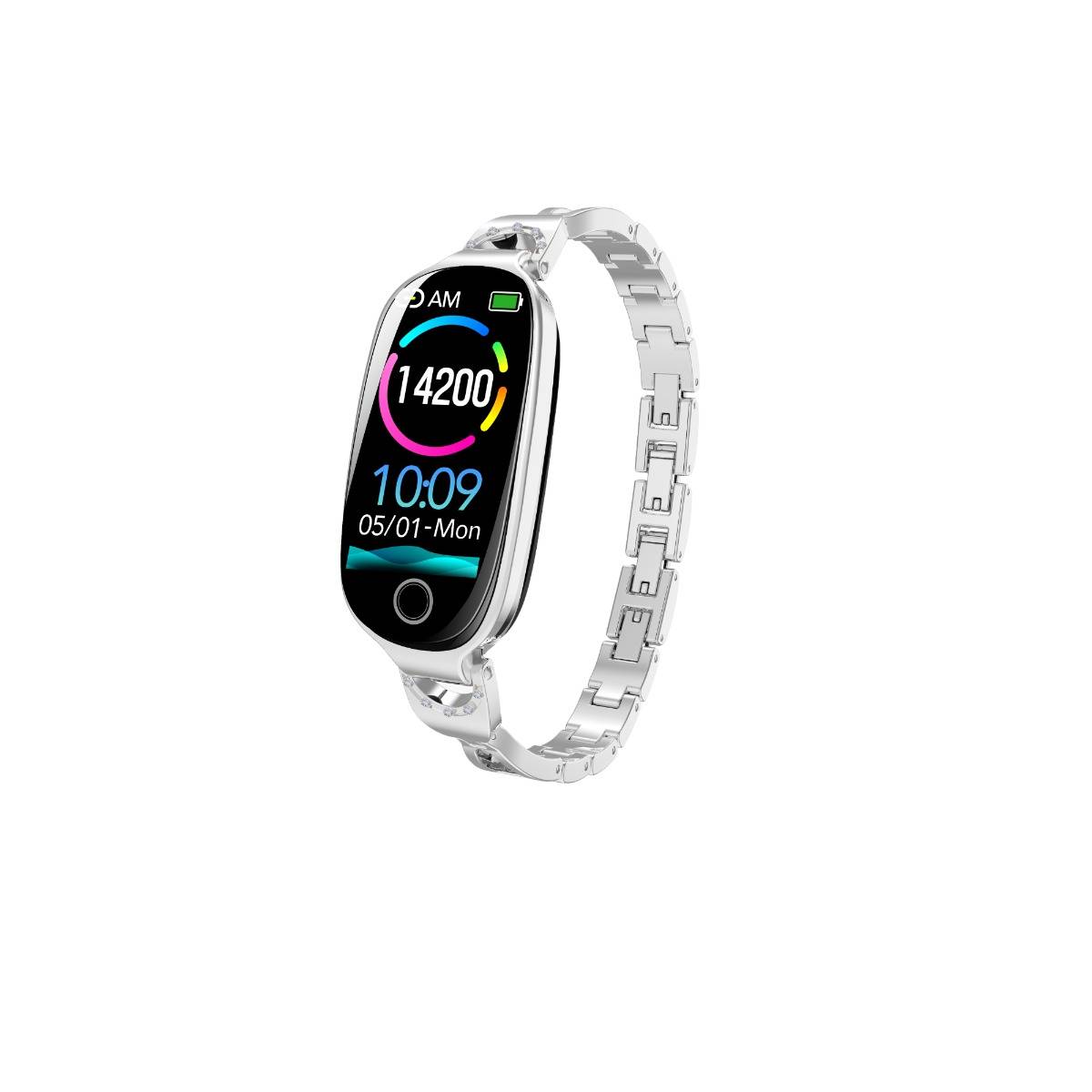 Smartwatch kompatibel mit Joeme Fit — Damen Fitnessuhr mit SpO2, Herzfrequenz, Blutdruck, Schlaf & 50+ Sportmodi Silver