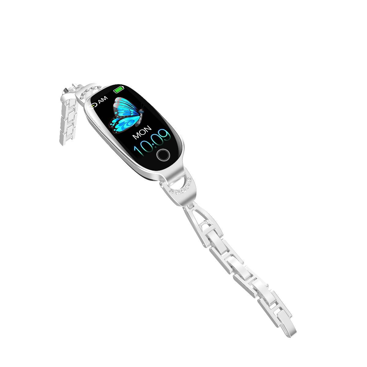 Smartwatch kompatibel mit Joeme Fit — Damen Fitnessuhr mit SpO2, Herzfrequenz, Blutdruck, Schlaf & 50+ Sportmodi Silver
