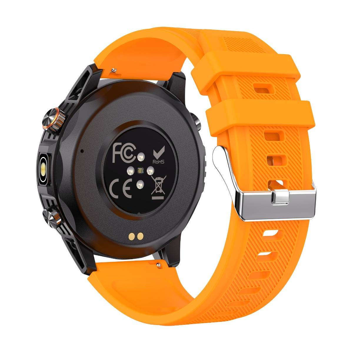 Multifunktionale Smartwatch mit Herzfrequenz-, Blutdruck- und Schlafüberwachung kompatibel mit GloryFit APP Orange