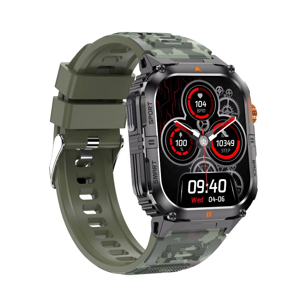 Multifunktionale Smartwatch mit Gesundheitsüberwachung & Bluetooth-Anruffunktionen Green