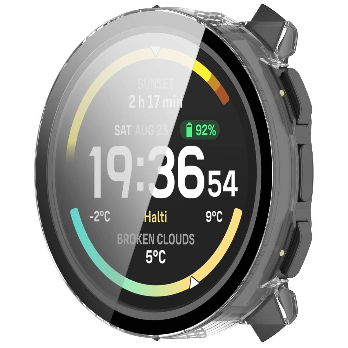 Schutzhülle kompatibel mit Suunto Vertical 2, PC-Hartglas Integrierte Hülle Transparent