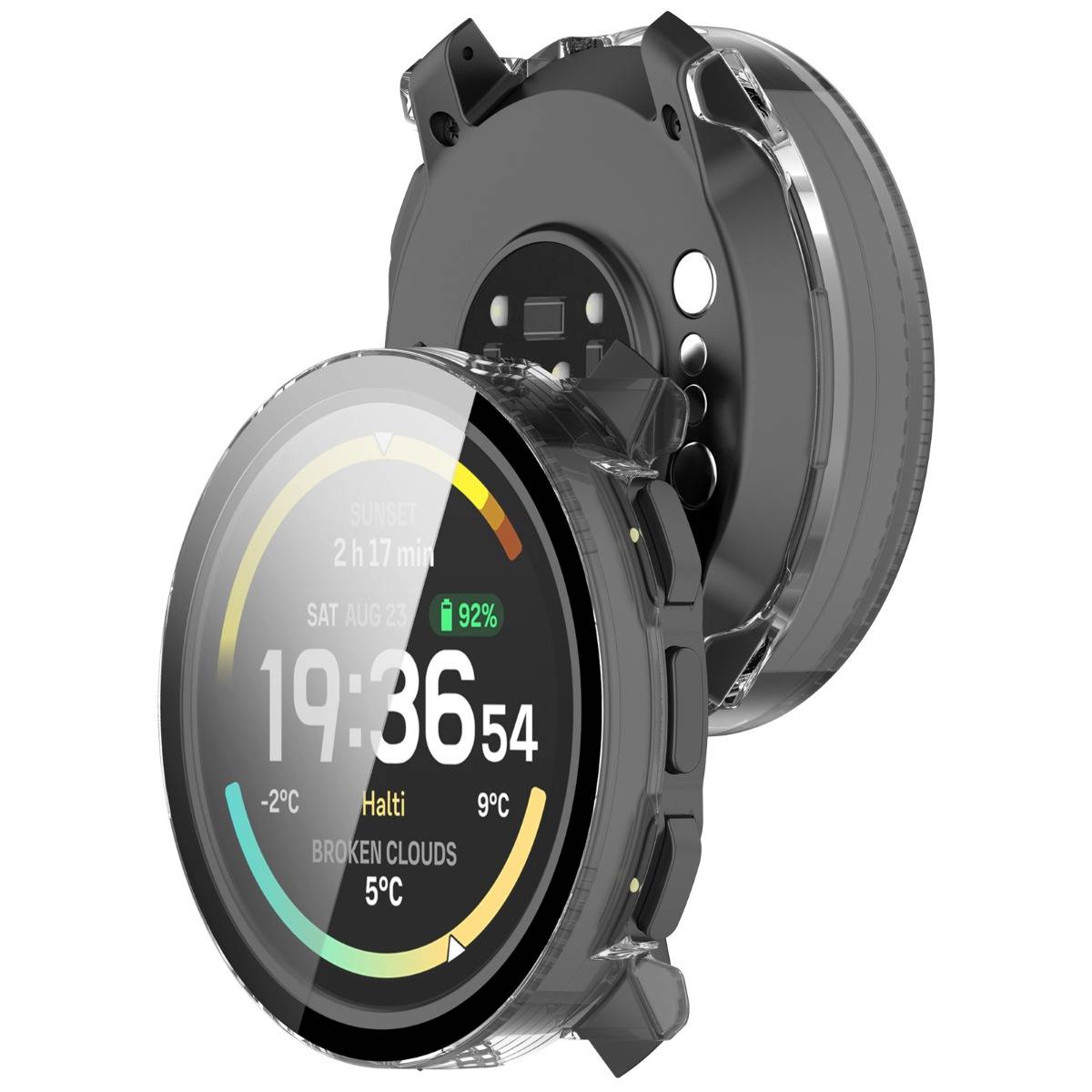 Schutzhülle kompatibel mit Suunto Vertical 2, PC-Hartglas Integrierte Hülle Transparent