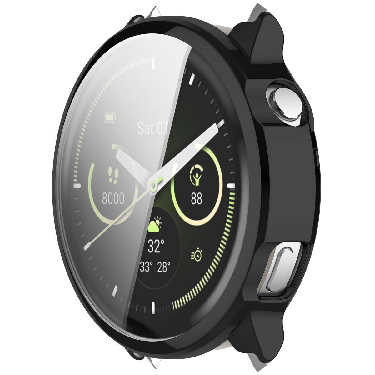 Vollständige TPU-Schutzhülle kompatibel mit Garmin Venu 4 (41/45mm) Black 45 mm